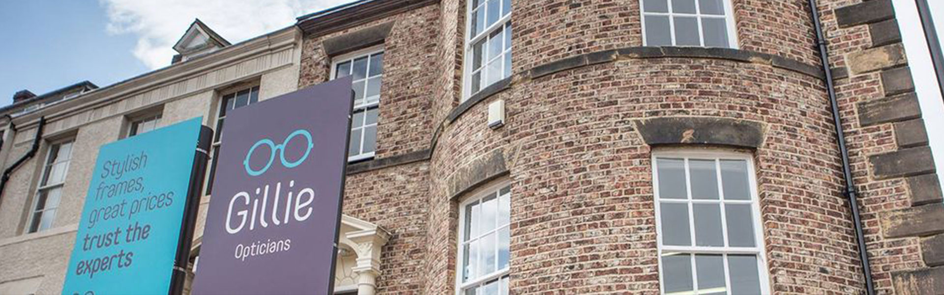 gillie opticians practice banner