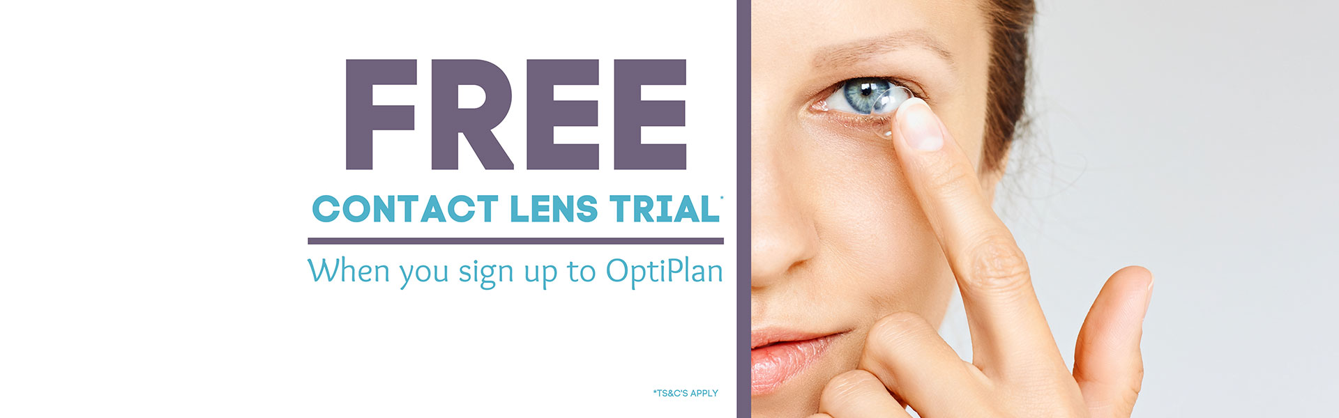free contact lens trial banner